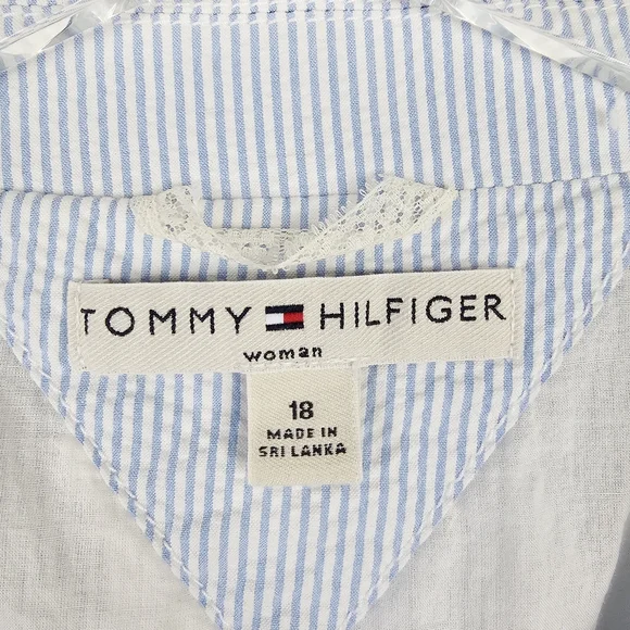 Tommy Hilfiger Blue & White Striped Blazer NWT size 18 - Picture 4 of 8